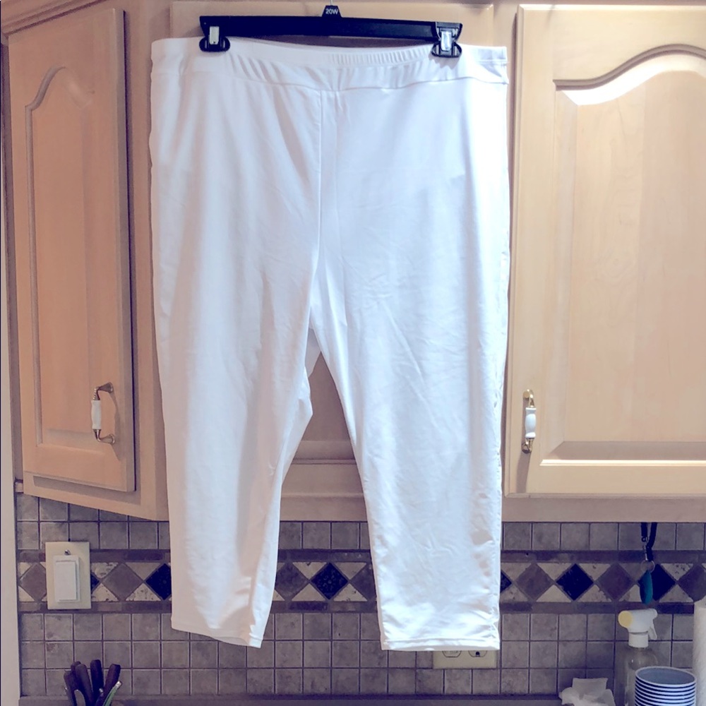 NWT Holipick White Swim Capri Pant Sz. 22W